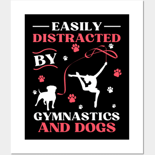 Easily Distracted By Gymnastics And Dogs Posters and Art